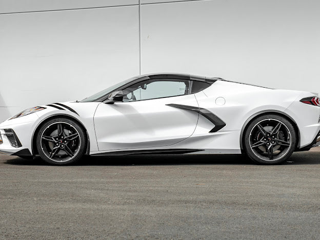 2020+ CHEVROLET CORVETTE C8 | SDP PERFORMANCE PACKAGE MATTE BLACK SIDE WHEEL FENDER FLARE EXTENSIONS PAIR