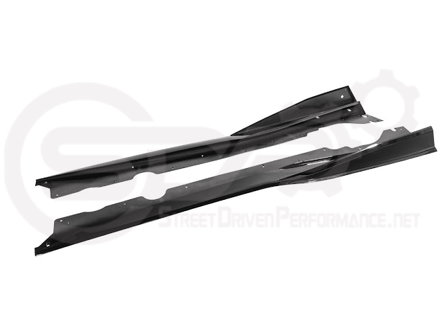 2020-UP CORVETTE C8 STINGRAY & Z51 | 5VM STYLE 2PCS GLOSSY BLACK SIDE SKIRTS ROCKER PANEL GROUND EFFECTS
