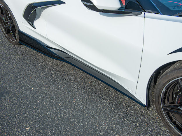 2020-PRESENT CHEVROLET CORVETTE C8 STINGRAY & Z51 | 3VM STYLE SIDE SKIRTS ROCKER PANELS GROUND EFFECTS