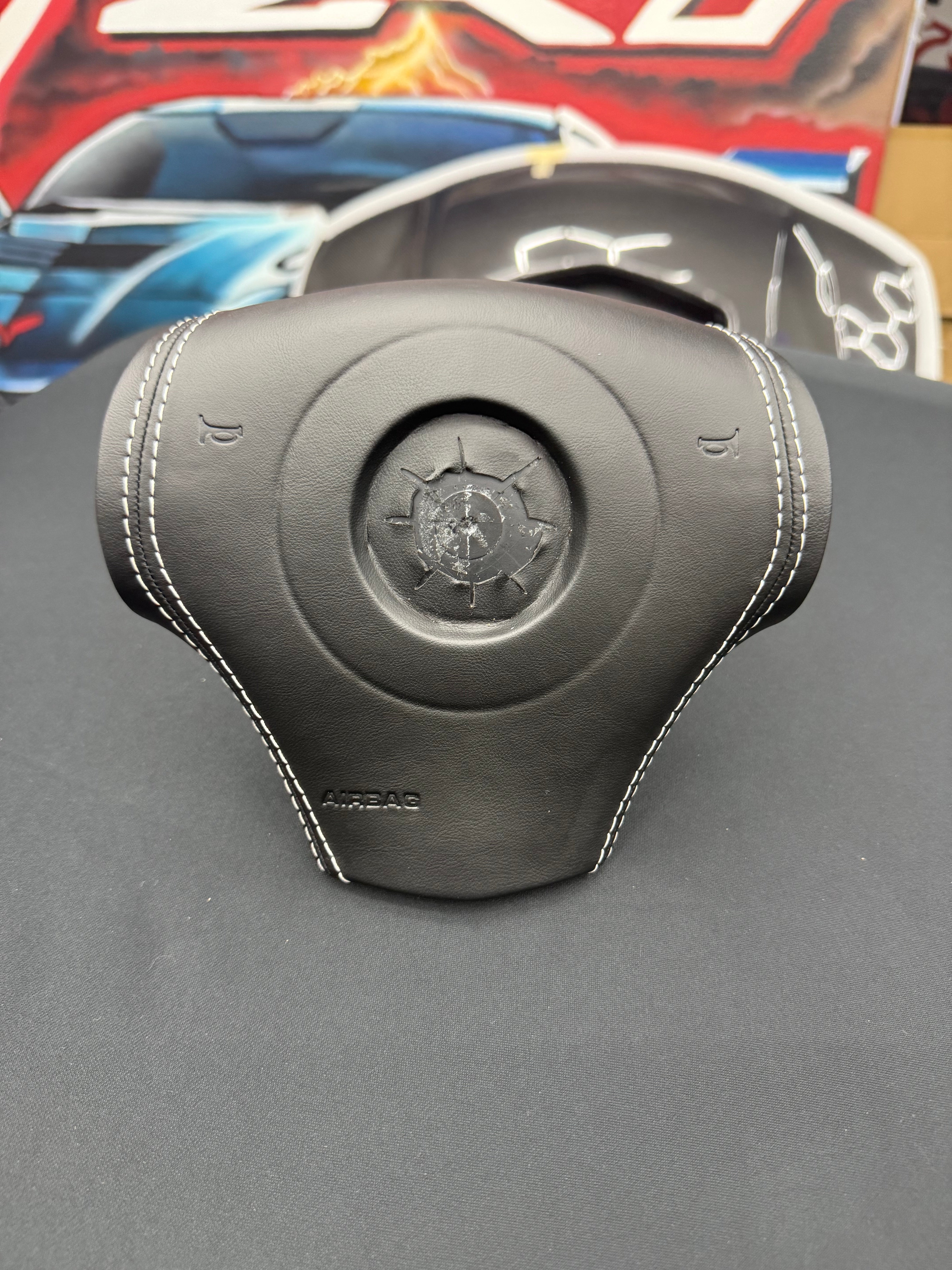 2005 - 2013 Chevrolet Corvette C6 - Airbag Cover for Steering Wheel (IN STOCK NO WAIT TIMES)