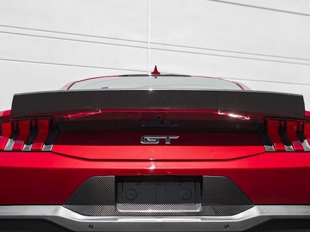 2024-UP FORD MUSTANG S650 | CARBON FIBER REAR TRUNK DUCKTAIL INTEGRATED WING SPOILER MODULE