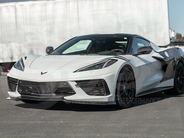 2020-Up Corvette C8 STINGRAY & Z51 | Z06 Z07 Package CARBON FIBER Front Bumper Lip Splitter Ground Effects