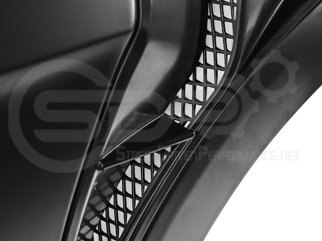 2018-2023 Ford Mustang S550 | GTD Style Primed Black Front Side Vented Fenders