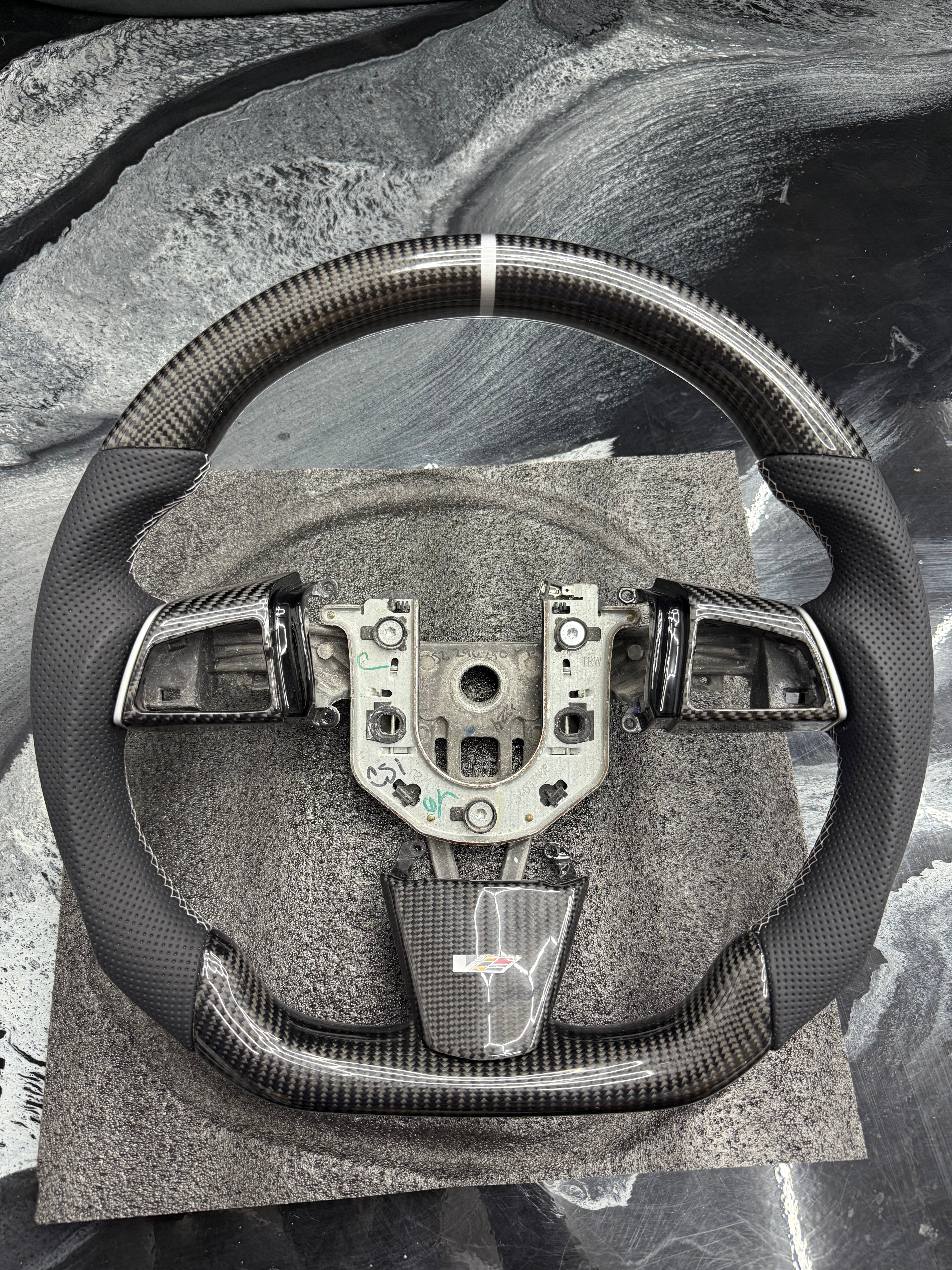 2009-2015 CADILLAC CTS-V “V2”CARBON FIBER STEERING WHEELS (IN STOCK NO WAIT TIME)
