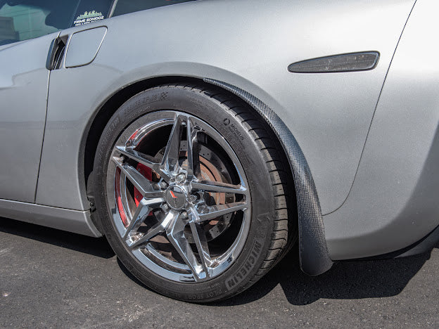 2005-2013 CHEVROLET CORVETTE C6 BASE FRONT AND REAR SPLASH GUARDS MUD FLAPS