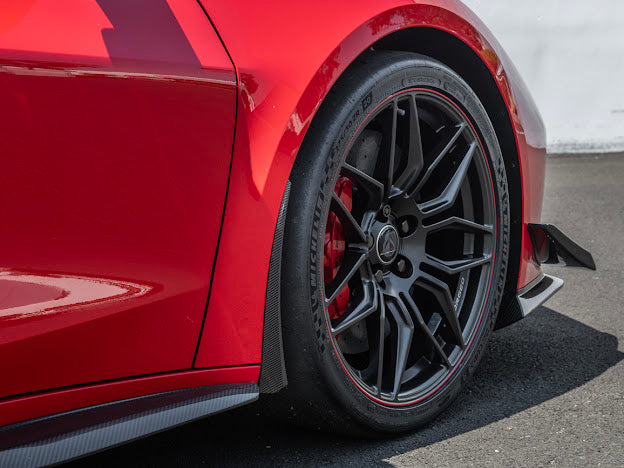 2023-Up Corvette C8 Z06 & E-RAY | Extended Hydro-Dipped Carbon Fiber Front & Rear Mud Flap Splash Guards