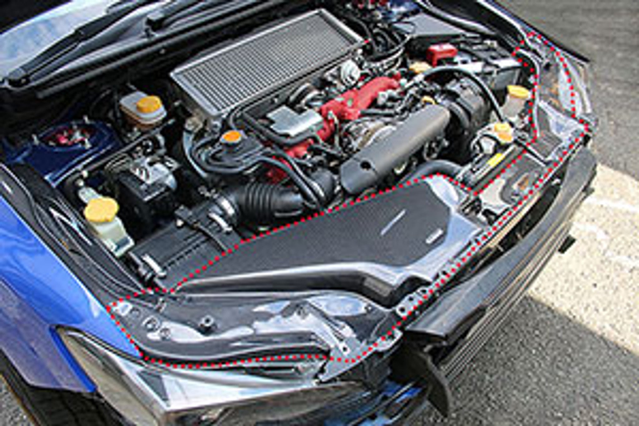 Charge Speed 2015-2021 Subaru All VA WRX/ STi Carbon Air Intake Wide Cooling Air Plate Set - Direct Air Intake Cover & Cooling Air Plate