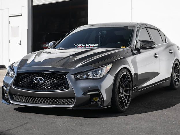 2014-Up Infiniti Q50 V37 | Performance CARBON FIBER Front Vented Hood