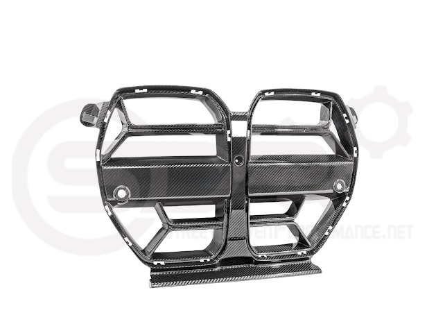 2021-Up BMW G80 M3 & G82 M4 W/ NO ACTIVE CRUISE CONTROL | CSL Style Carbon Fiber Front Kidney Grille Replacement
