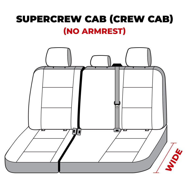 Covercraft 19-24 Ford F-250 Polycotton SeatSaver Custom Second Row Seat Covers - Misty Grey