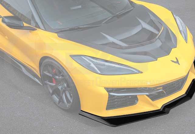 2023-Up Corvette C8 Z06 | Z07 Extended Package CARBON FIBER Front Lip Splitter Ground Effects