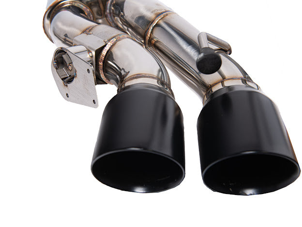 2016+ Cadillac CTS-V V3 Sedan | NPP Valved Axle Back Quad BLACK Tips Exhaust