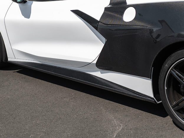 2020+ CHEVROLET CORVETTE C8 SIDE SKIRTS ROCKER PANELS GROUND EFFECTS