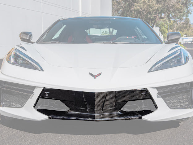2020+ CHEVROLET CORVETTE C8 STINGRAY & Z51 | CARBON FIBER FASCIA PANEL GRILLE REPLACEMENT