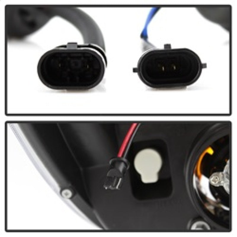 Spyder 07-13 Toyota Tundra V2 Light Bar DRL Projector Headlights - Chrome (PRO-YD-TTU07V2-LB-C)