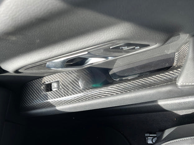 2020-Up Toyota GR Supra A90 | Factory Style DRY CARBON FIBER Side Door Window Switch Panel Cover