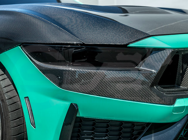 2024-Up Ford Mustang S650 Dark Horse | CARBON FIBER Front Upper Grille Insert Trim Pair