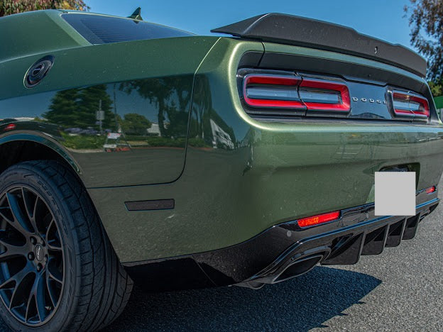 2015-UP DODGE CHALLENGER | SRT TRACK PACKAGE GLOSS BLACK REAR DIFFUSER