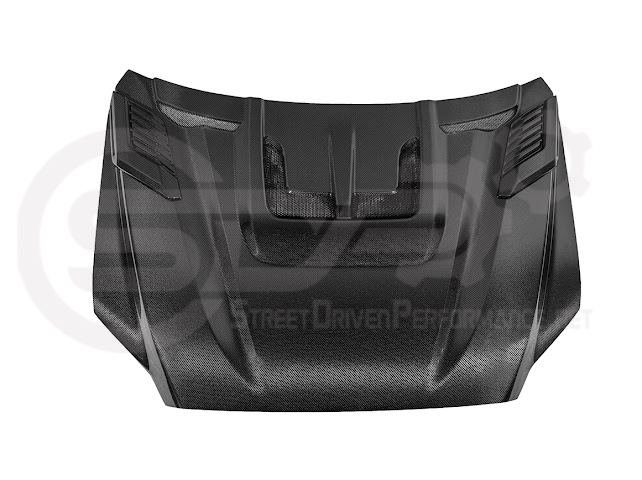 2022-UP TOYOTA TUNDRA | SDP CARBON FIBER FRONT VENTED HOOD WITH SIDE VENTS