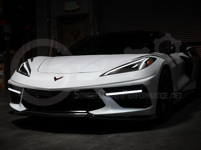 2020-UP CORVETTE C8 STINGRAY & Z51 | SEQUENTIAL FRONT GRILLE LED DRL LIGHT BAR BEZEL INSERTS PAIR