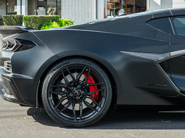 2023-Up CORVETTE C8 Z06 / E-RAY | CARBON FIBER REAR SPOILER WICKER BILL EXTENSION