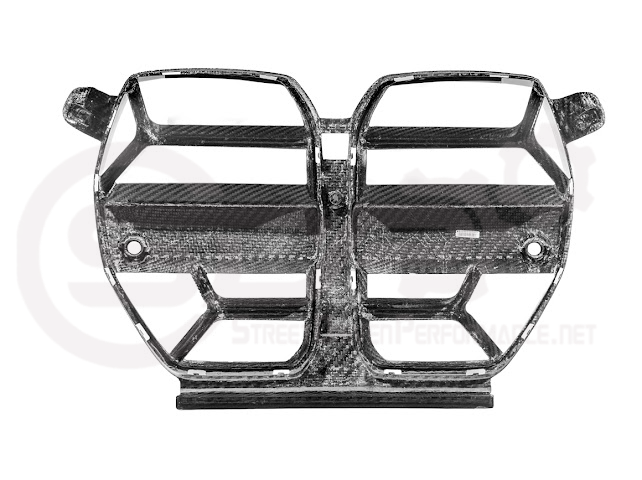 2021-Up BMW G80 M3 & G82 M4 W/ NO ACTIVE CRUISE CONTROL | CSL Style Carbon Fiber Front Kidney Grille Replacement