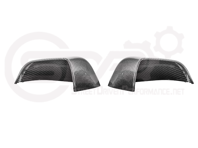 2024-Up Tesla Model 3 | Carbon Fiber Tape On Side Mirror Cap Covers Pair