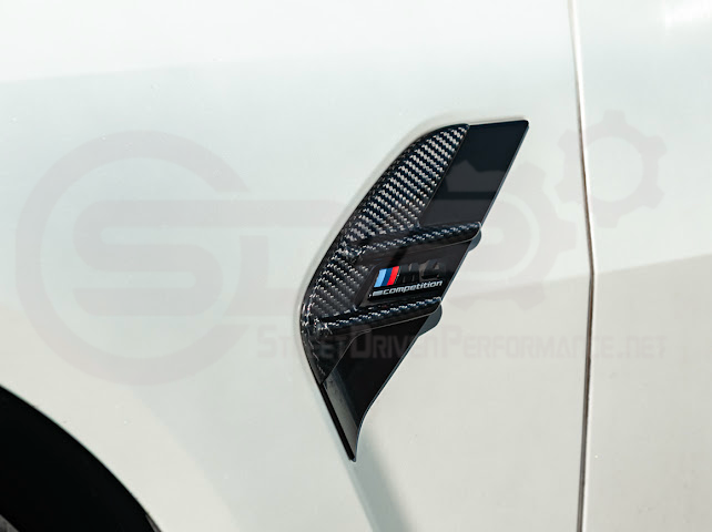 2021-UP BMW G82 G83 M4 | FACTORY REPLACEMENT CARBON FIBER SIDE FENDER VENT TRIM COVERS PAIR