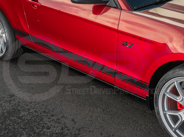 2010-2014 FORD S197 MUSTANG | GT500 STYLE SIDE SKIRTS EXTENSION PAIR ROCKER PANELS GROUND EFFECTS