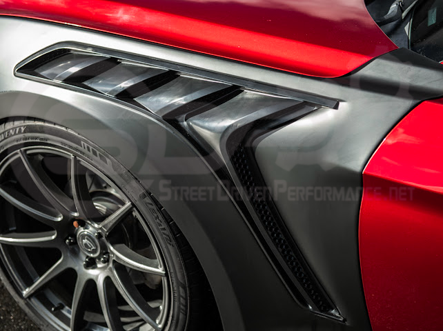 2015-2017 FORD MUSTANG S550 | GTD STYLE PRIMED BLACK FRONT SIDE VENTED FENDERS