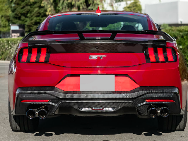 2024-UP FORD MUSTANG | DARKHORSE STYLE GLOSSY BLACK REAR TRUNK LID WING SPOILER