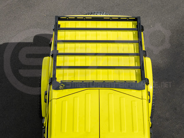 2018-UP JEEP WRANGLER JL & 2020-PRESENT JEEP GLADIATOR JT | CARBON STEEL BLACK TOP ROOF CARGO RACK (FULL & HALF LENGTH)