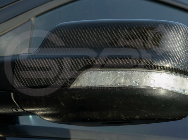2019-UP RAM 1500 | FACTORY STYLE DRY CARBON FIBER TAPE ON SIDE MIRROR CAP COVERS PAIR