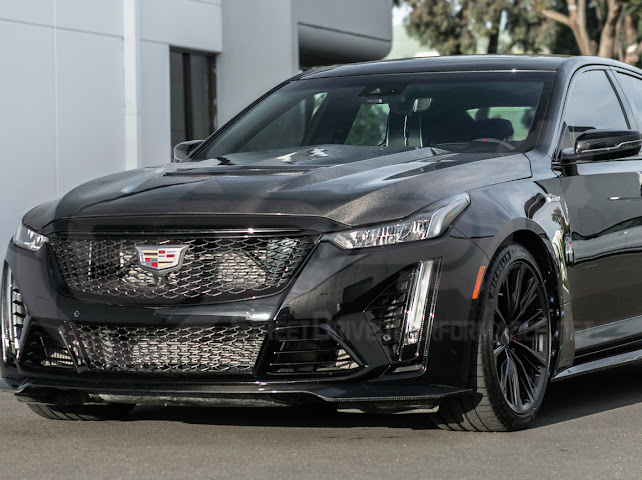 2022-PRESENT CADILLAC CT5-V BLACKWING SEDAN | FACTORY STYLE CARBON FIBER FRONT LIP SPLITTER GROUND EFFECTS
