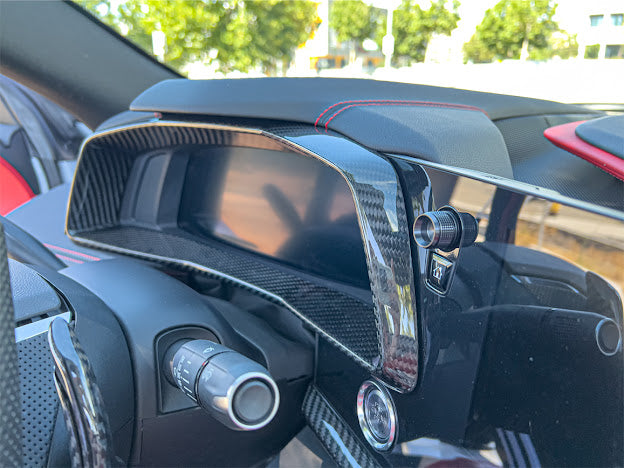 2020+ CHEVROLET CORVETTE C8 CARBON FIBER SPEEDOMETER GAUGE CLUSTER COVER