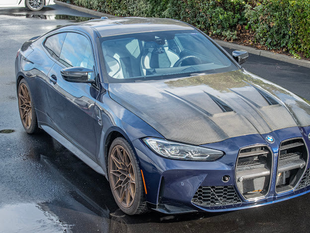 2021-UP BMW G80 M3 & G82 / G83 M4 | VORSTEINER STYLE CARBON FIBER FRONT KIDNEY GRILLE TRIM SURROUNDING INSERT (PAIR)