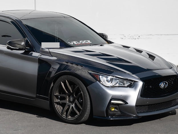 2014-UP INFINITI Q50 CARBON FIBER FRONT HOOD