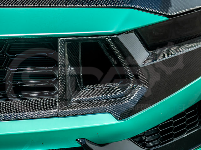 2024-Up Ford Mustang S650 Dark Horse | CARBON FIBER Front Upper Grille Insert Trim Pair