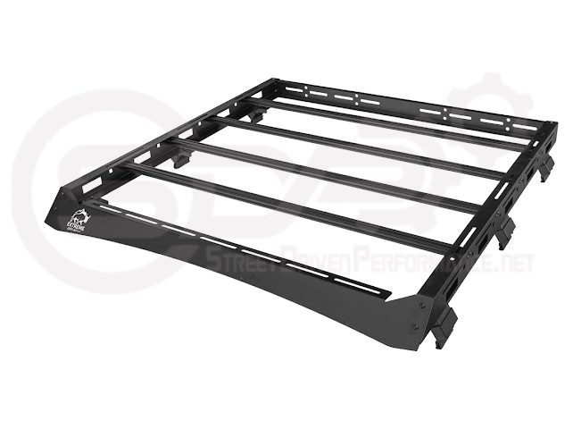 2018-UP JEEP WRANGLER JL & 2020-PRESENT JEEP GLADIATOR JT | CARBON STEEL BLACK TOP ROOF CARGO RACK (FULL & HALF LENGTH)
