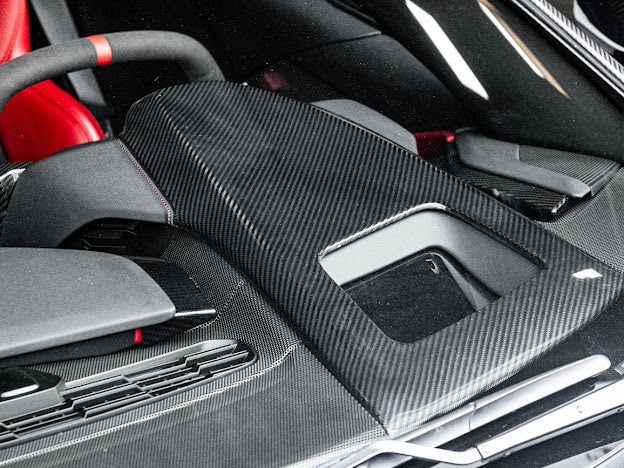 2020+ CHEVROLET CORVETTE C8 CARBON FIBER UPPER DASHBOARD PAD INSTRUSMENT PANEL COVER