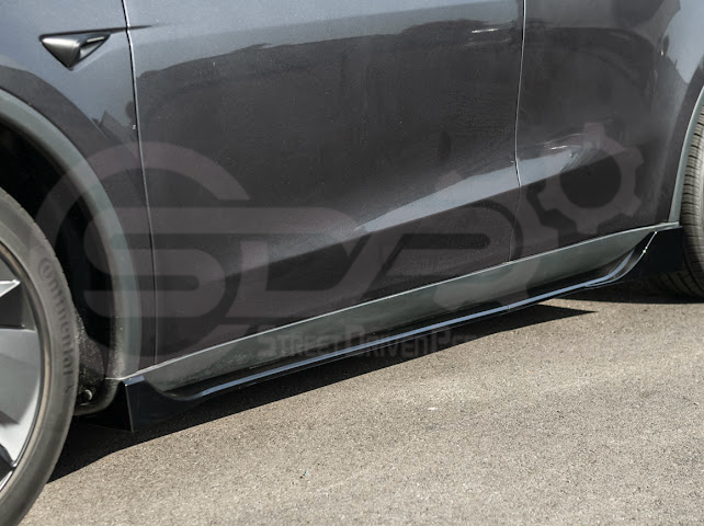 2025-UP TESLA MODEL Y | SDP TRACK STYLE SIDE SKIRTS ROCKER PANEL GROUND EFFECTS PAIR