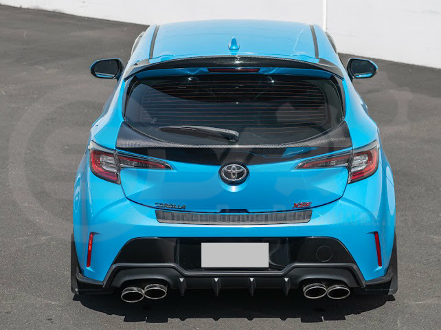 2019-UP TOYOTA GR COROLLA | JDM SDP PERFORMANCE STYLE CARBON FIBER REAR HATCH MID WING SPOILER