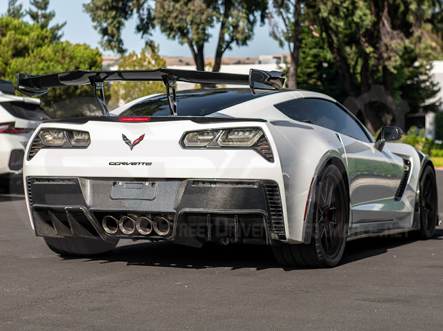 2014-2019 CHEVROLET CORVETTE C7 | ZR1 ZTK CONVERSION PACKAGE REAR SPOILER HIGH WING WITH WING RISER