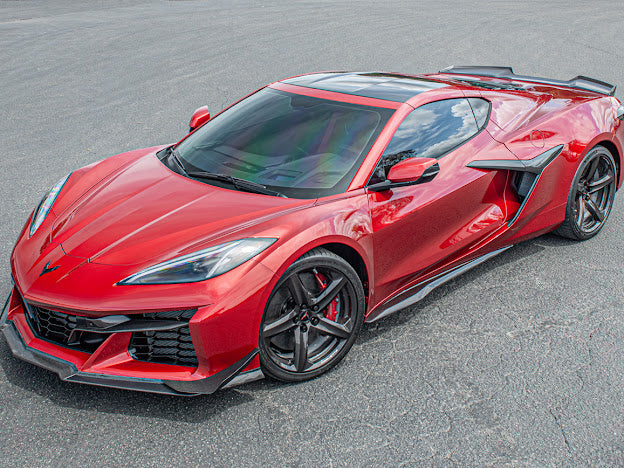 2020+ CHEVROLET CORVETTE C8 Z06/ E-RAY | CARBON FIBER SIDE FENDER VENT DOOR HANDLE TRIM PAIR