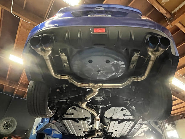 2015-2021 SUBARU WRX / STI | AXLE BACK EXHAUST 4 INCH QUAD BURNT BLUE TIPS