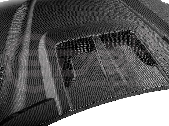 2022-UP TOYOTA TUNDRA | SDP CARBON FIBER FRONT VENTED HOOD WITH SIDE VENTS