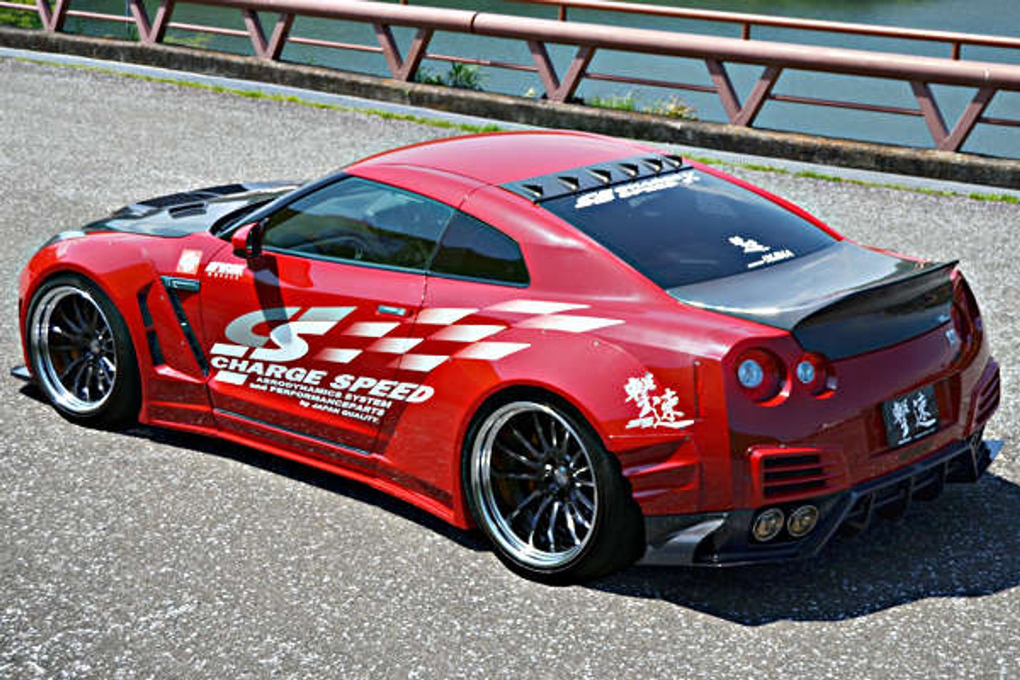 Charge Speed 2012-2016 Nissan GTR R35 Chuki Wide Body Complete Kit with Carbon Front & Rear Under Diffuser