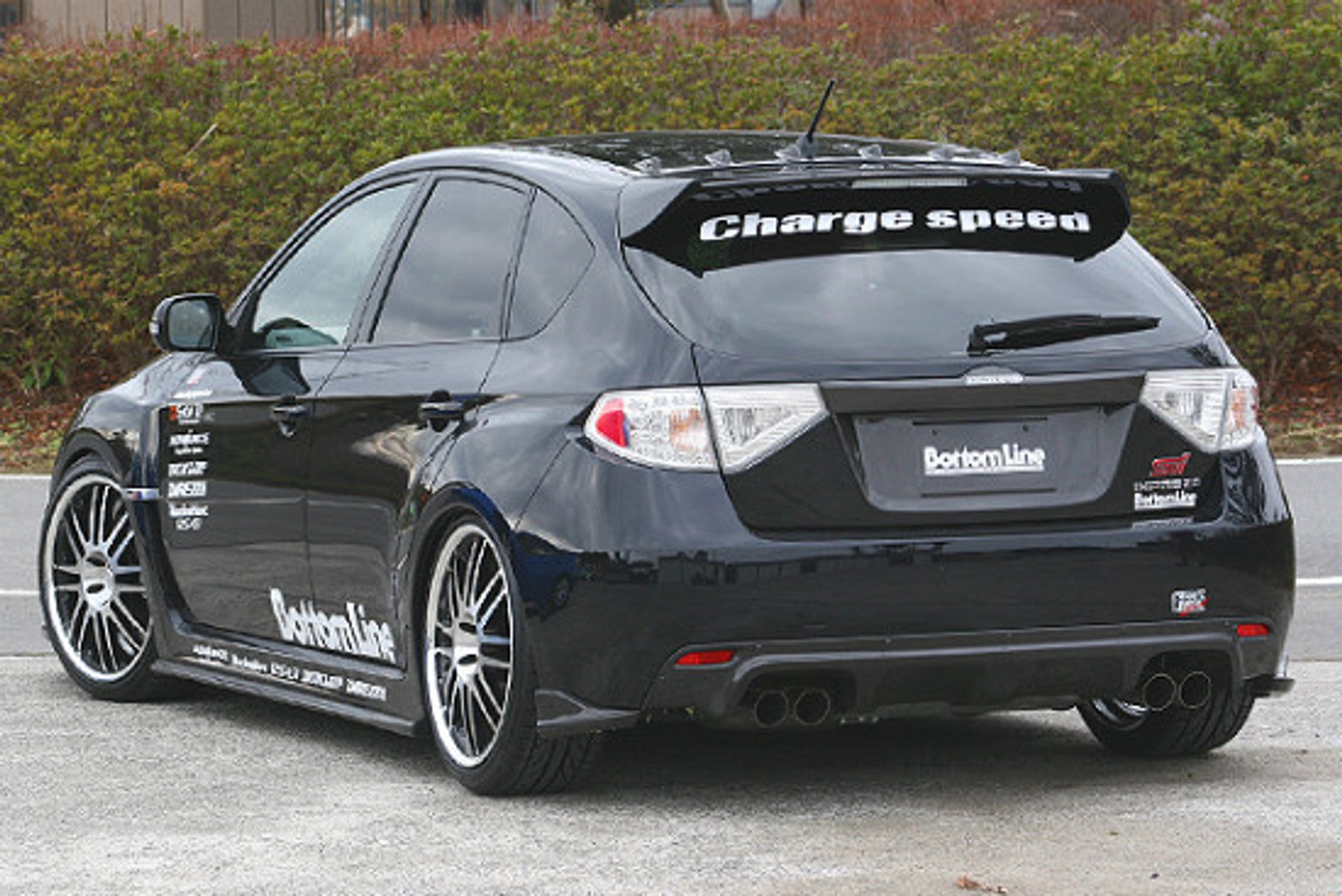 Charge Speed 2008-2010 Subaru WRX STi GR-B Hatchback BottomLine Type 1 Carbon Full Lip Kit for STi