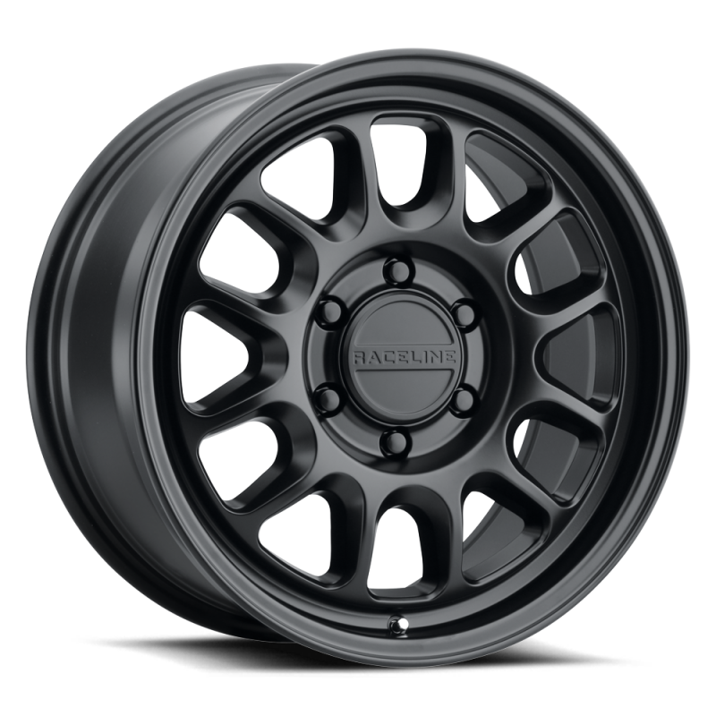 Raceline 958B Rogue 17x8in / 5x108 BP / 30mm Offset / 72.62mm Bore - Satin Black Wheel
