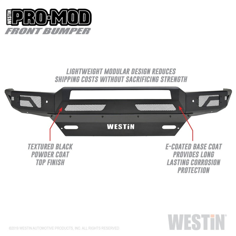 Westin 16-19 Chevy/GMC Silverado/Sierra 1500 Pro-Mod Front Bumper - Textured Black